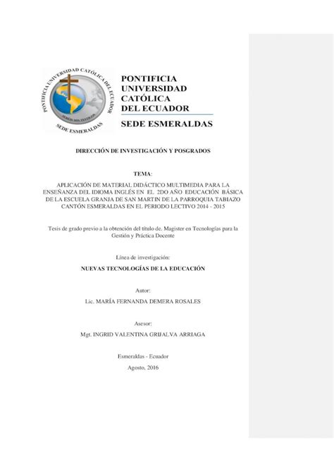 PDF DIRECCIÓN DE INVESTIGACIÓN Y POSGRADOS TEMArepositorio pucese edu