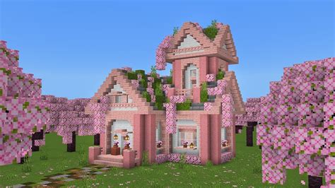 Minecraft: How to Build a Cherry Blossom Survival House - YouTube