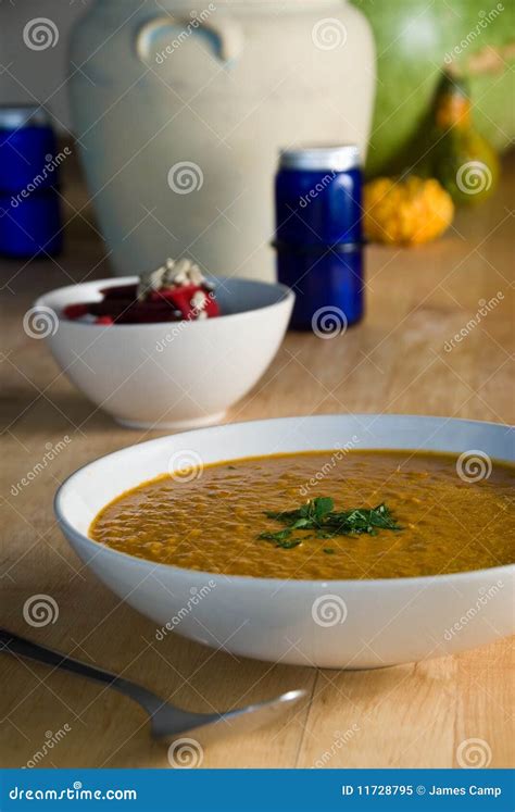 Sopa De Lentilha Vermelha Imagem De Stock Imagem De Vaso 11728795