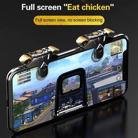 Mobile Game Trigger Phone Joystick Grip Trigger Pubg Joystick For Smartphone Black Gold Remote