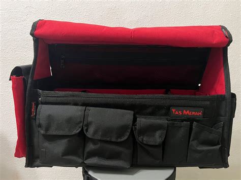 Tas Merah Tool Bag With Removable Flap Makeup Artist Tool Bag