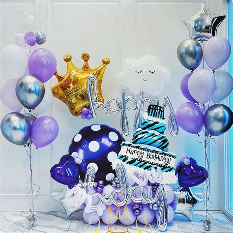 Set Aranjament Baloane Cu Tort Si Coronita Balloo Party Shop