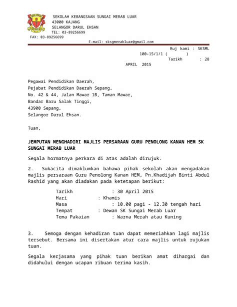 DOC Surat Jemputan Majlis Kak Jah 1 DOKUMEN TIPS