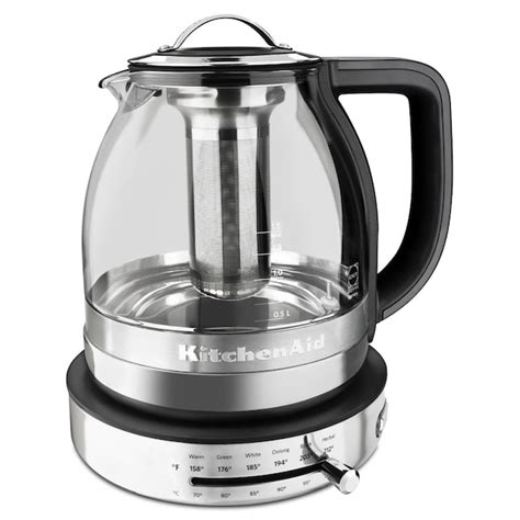 Kitchenaid Silver 24 Cup Corded Digital Electric Kettle In The Water