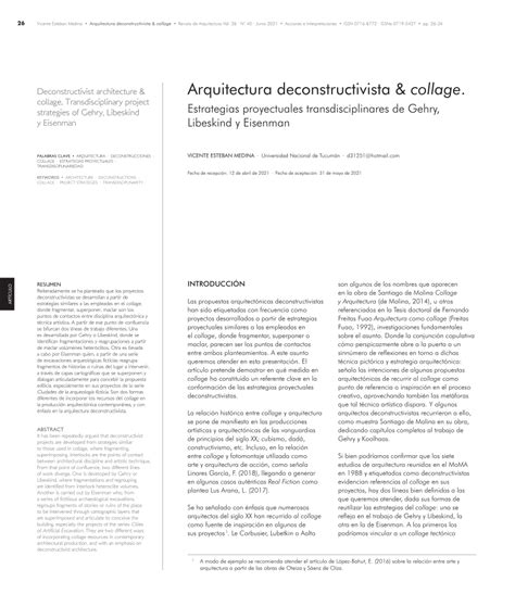 Pdf Arquitectura Deconstructivista Collage Estrategias