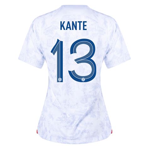 Camiseta Futbol Visitante Copa Mundial Mujer Francia Kante