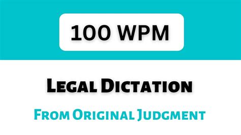 100 WPM Legal Dictation Highcourt Dictation Shorthand Dictation