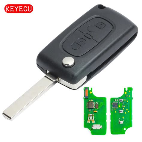 Keyecu Folding Remote Key 2 Button 433MHZ ID46 Chip 0523 Model For