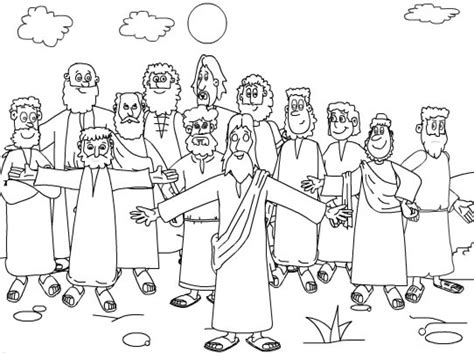 Twelve Disciples Coloring Page - Coloring Home