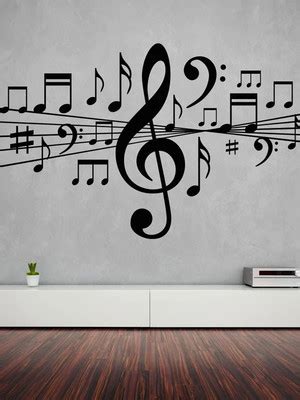 Adesivo Parede Musica Sax Notas Musicais Decorativo Preto Compre