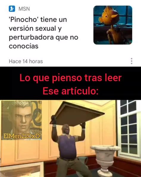 En 1992 Japón creo un pinocho pero con temas sexuales y gore Meme