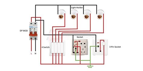 4 Switch Or Holder Connection Wiring Earth Bondhon