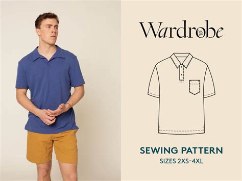 Polo Shirt Sewing Pattern Sewing Video Tutorial Men S Etsy