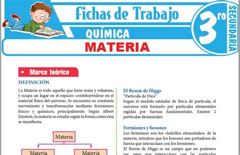 Materia Para Tercero De Secundaria Fichas De Trabajo