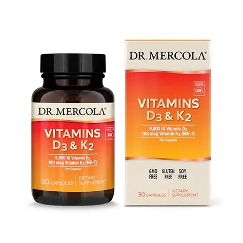 Dr Mercola Vitamins D K Iu Mcg Immune Bone Health