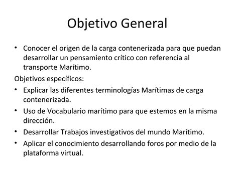 Clase Origen De La Carga Contenerizada Ppt