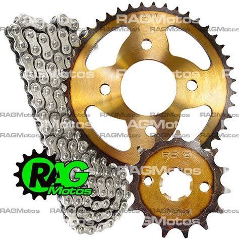 Apache 180 Rtr Tvs Kit Arrastre Gaviria Cadena Reforzada Piñon