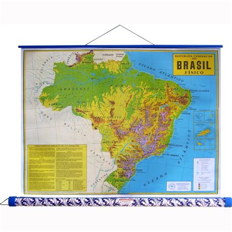 Ecamapas Mapa Brasil Físico - Ecamapas