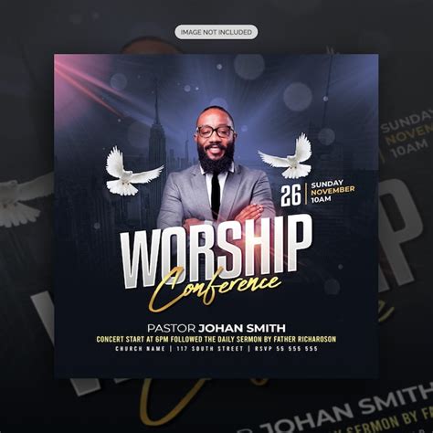 Premium Psd Psd Church Worship Flyer Instagram Social Media Post And Web Banner