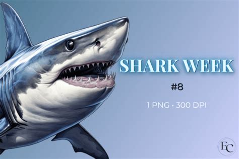 Great White Shark Clipart Graphic by Esch Creative · Creative Fabrica