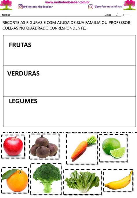 Arquivos Verduras E Legumes Atividades Para A E Atividades Sobre