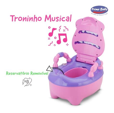 Troninho Musical Pinico Penico Infantil Menina Menino Parcelamento