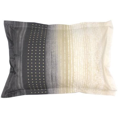 Taie D Oreiller X Cm Percale Pur Coton Jazz Gris Linnea Linge De