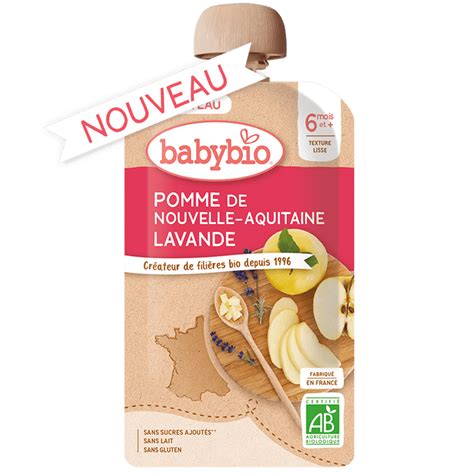 Babybio Gourde Fruits Mois Et Pomme Lavande Bio G