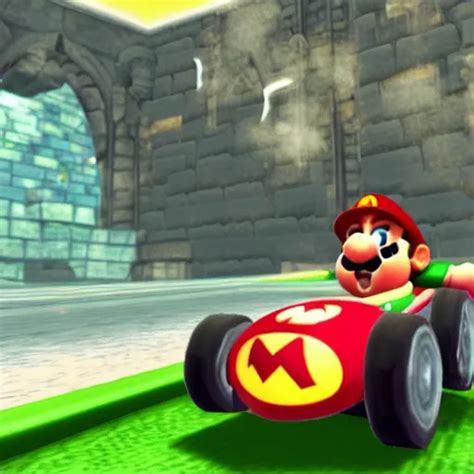 Harry Potter In Mario Kart Gameplay Screenshot Stable Diffusion