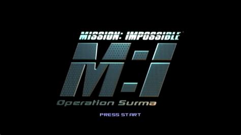 Mission Impossible Operation Surma Title Screen PS2 Xbox Gamecube