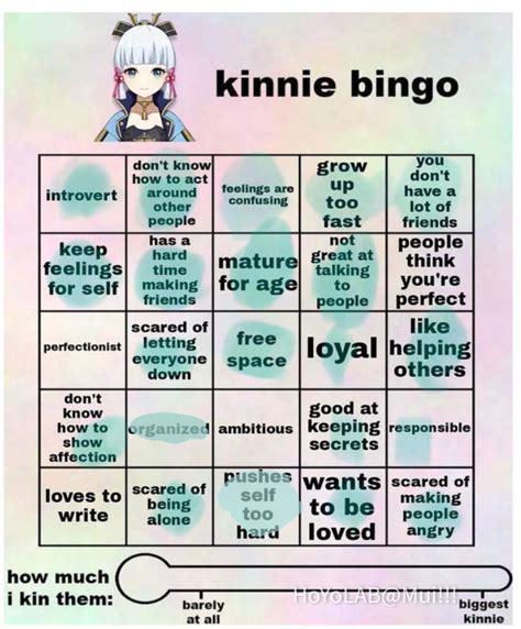 Kinnie Bingo Genshin Impact Hoyolab