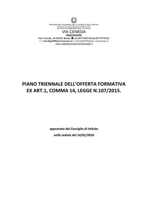 Pdf Piano Triennale Dellofferta Formativa Ex Art Ex Art