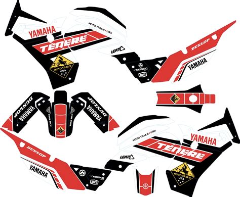 Red Graphic Kit Yamaha Tenere Continental Divide Moto Trails