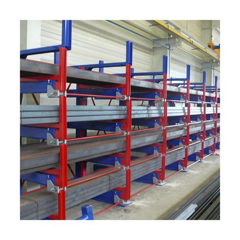 Steel Tubing Storage Racks Roll Out Cantilever Rack Double Sided