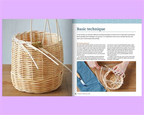 Book Basket Weaving Crafts Basket Weaving Patterns Basket Etsy