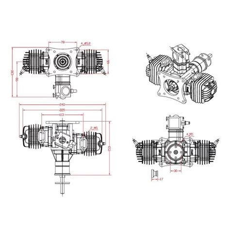 Rcgf Stinger Cc Rc Gas Twin Cylinder Engine