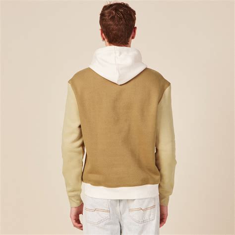 Sweat capuche éco responsable beige homme Vibs