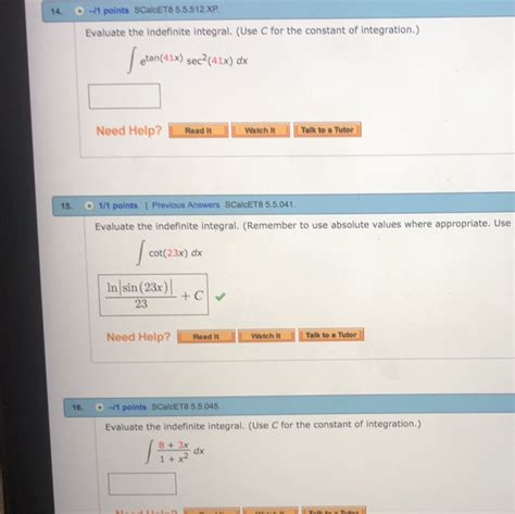 Solved Points Scalcet Xp Evaluate The Chegg