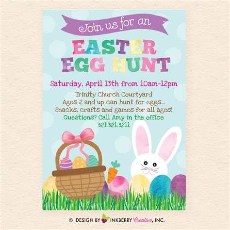 Easter Egg Hunt Invitation Free Printable