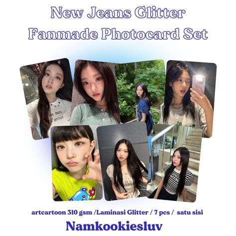 Jual Fanmade Glitter Photocard Newjeans Minji Haerin Hanni Danielle