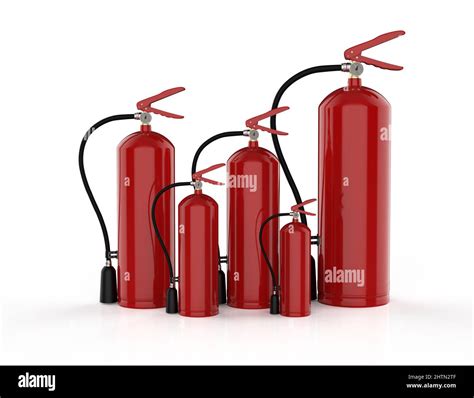 D Rendering Fire Extinguisher On White Background Stock Photo Alamy