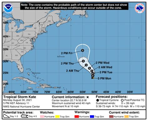 Tropical Storm Kate Forms As Tropical Storm Julian Dissipates