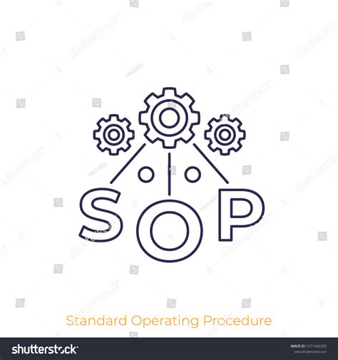 Sop Standard Operating Procedure Vector Line Stock Vector (Royalty Free ...