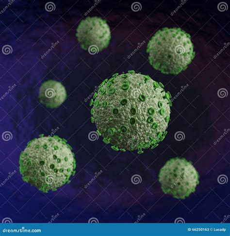 Under The Microscope Hiv Bacteria Stock Illustration Illustration Of