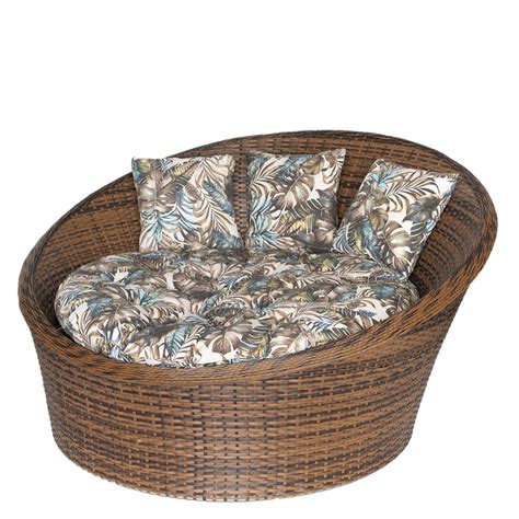 Sof Chaise Livia Redondo Para Jardim Rea Externa Em Tecido