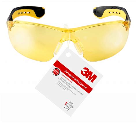 3m™ Flat Temple Safety Eyewear 47013 Wv6 Amber Lenses Masterworks Online