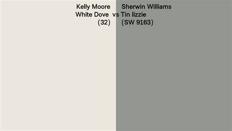 Kelly Moore White Dove 32 Vs Sherwin Williams Tin Lizzie SW 9163