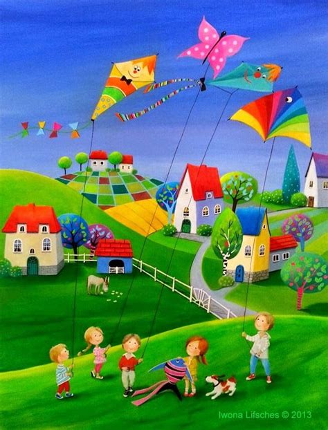 MIS AMIGOS PINTORES IWONA LIFSCHES Naive Painting Whimsical Art