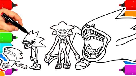 Sonic Coloring Pages New Sonic Team New Sonic In The Movie Tails