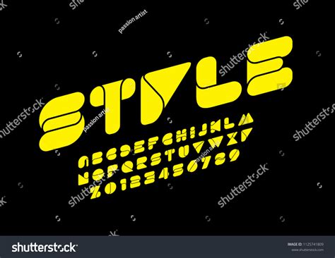 Vector Modern Abstract Font Alphabet Stock Vector Royalty Free 1125741809 Shutterstock